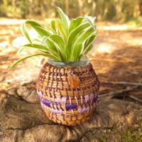 Vase pignon violet - violet foncé