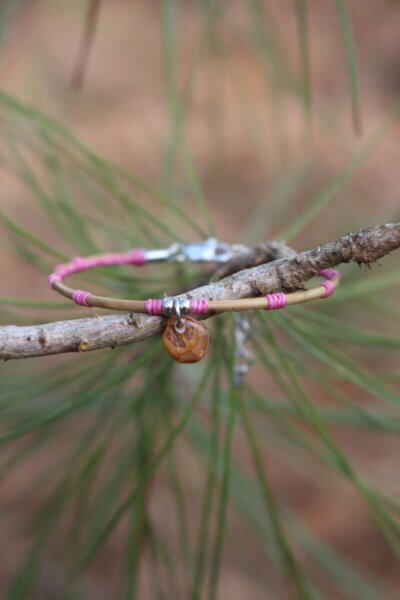 Bracelet jonc en aiguille de pin "écaille de pigne"