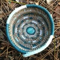 Corbeille Pierre Amazonite bleue