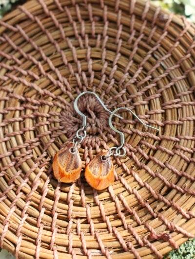 Boucles d'oreilles "pétales de pigne"