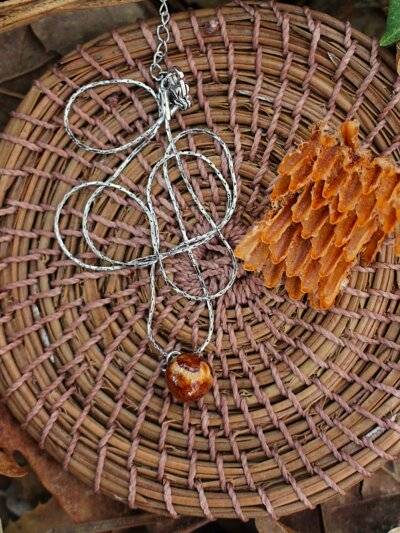 Collier "boule bois de pigne" – Image 2
