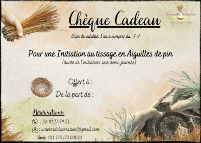 Chèque cadeau initiation