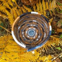 Corbeille Pierre Opale bleue