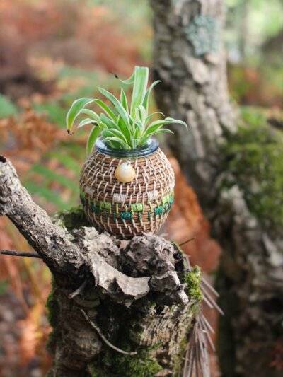 Vase pignon - océan Vert