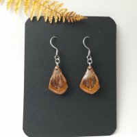 Boucles d'oreilles "écailles de pignes" argentées